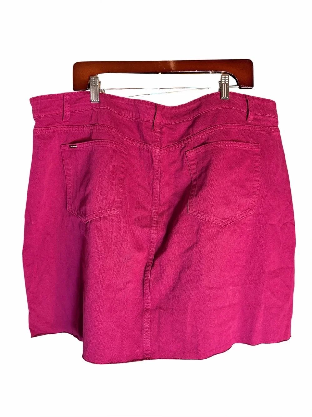 City Chic Cute Raspberry Denim Mini Skirt